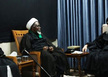 دیدار آیت‌الله‌العظمی مدرسی با رهبر دینی نیجریه شیخ زکزاکی